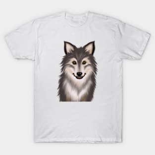 Cute Wolf Drawing T-Shirt